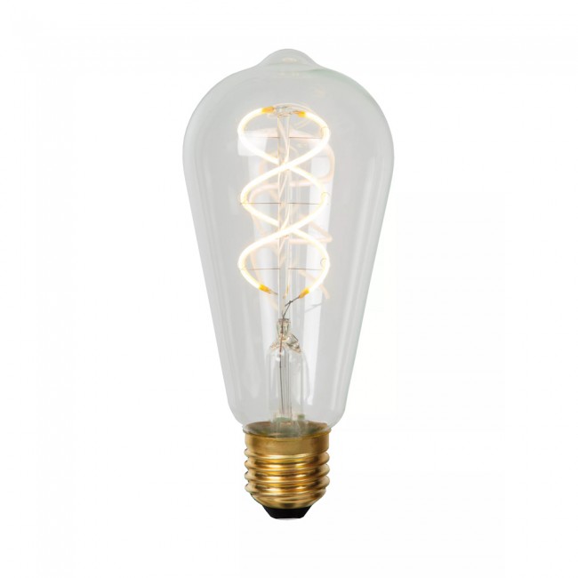 LED filament bulb E27 Transparent ST64 (4.9W)