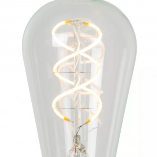 LED filament bulb E27 Transparent ST64 (4.9W)