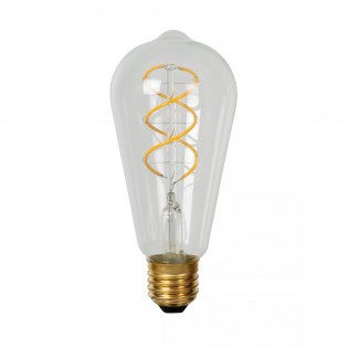 LED filament bulb E27 Transparent ST64 (4.9W)