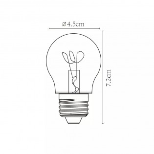 LED-Glühbirne E27 Transparent G45 (3W)
