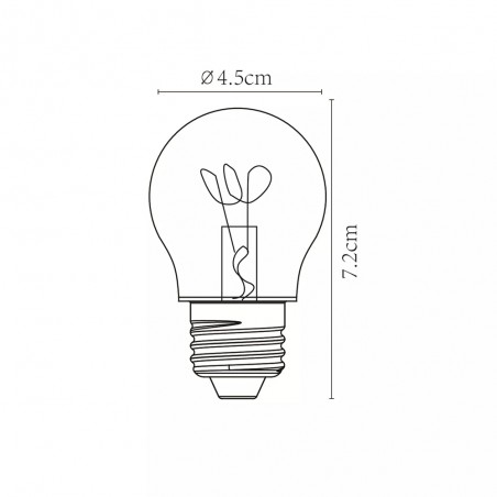 LED-Glühbirne E27 Transparent G45 (3W)