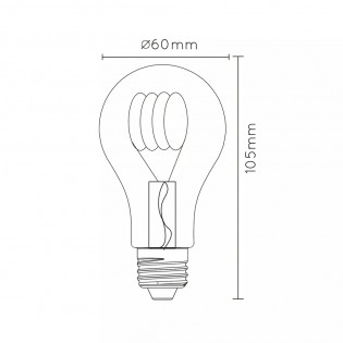 LED filament bulb E27 Transparent A60 II (5W)