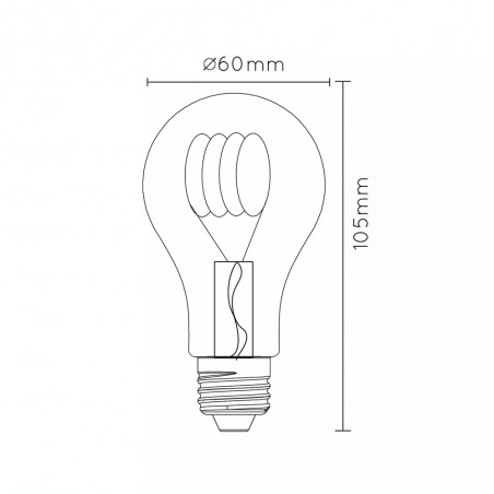 LED-Glühbirne E27 Transparent A60 II (5W)