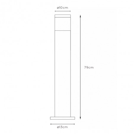 Outdoor High Bollard Lamp Fedor