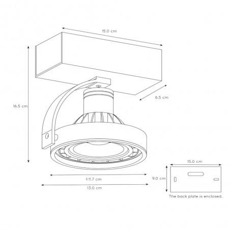 LED Ceiling Spotlight Dorian (12W)