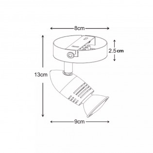 Adjustable ceiling spotlight Caro