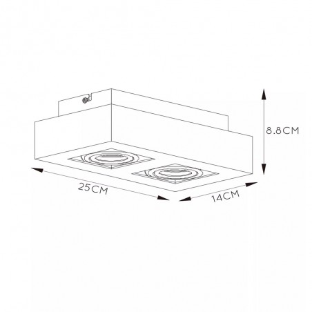 Xirax LED-Deckenstrahler (2x5W)