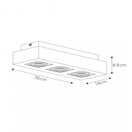 Xirax LED-Deckenleuchte (3x5W)