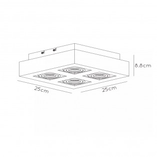 LED Ceiling Flush Light Xirax (4x5W)