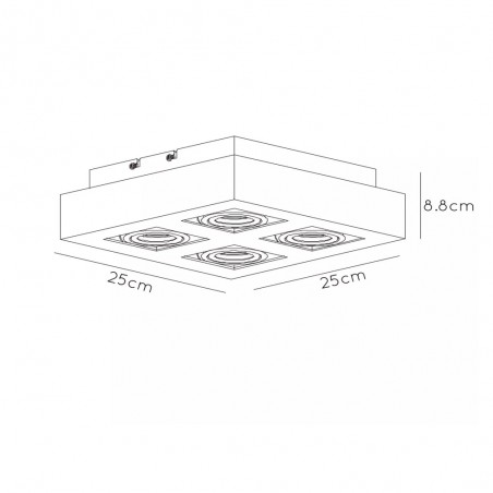 LED Ceiling Flush Light Xirax (4x5W)
