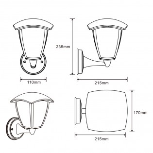 Outdoor wall lamp Durham Up