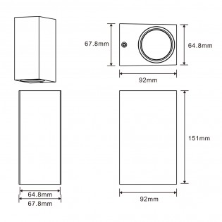 Outdoor Wall Lamp Confo (2 lights)