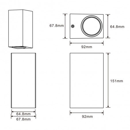 Outdoor Wall Lamp Confo (2 lights)