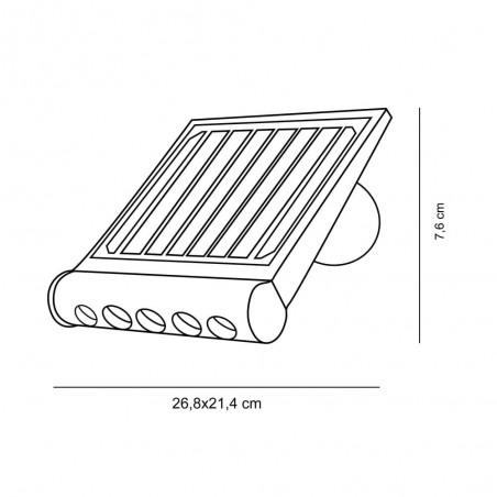 Solar LED wall lamp with motion sensor Mix (8W)