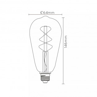 LED-Dämmerungsglühbirne E27 Amber ST64 (4W)