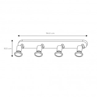 Ceiling Strip Lamp Jaster LED (4x5W)