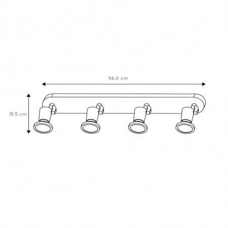 Ceiling Strip Lamp Jaster LED (4x5W)