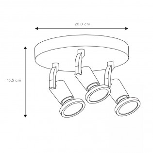 Spotlights Ceiling Flush Lamp Jaster LED (3x5W)