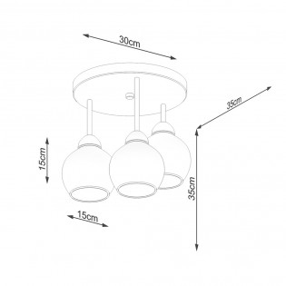 Flush light Alino (3 Lights)