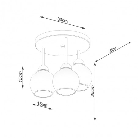 Flush light Alino (3 Lights)