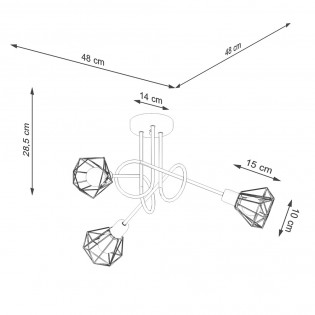 Deckenleuchte Artemis (3 Lichter)