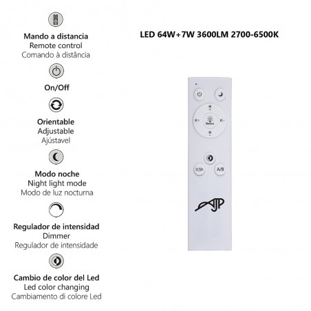 Flush light LED Garona (64W+7W)