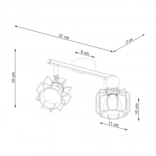 Ceiling track light Beluci (2 Lights)