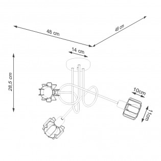 Beluci Deckenleuchte (3 Lichter)
