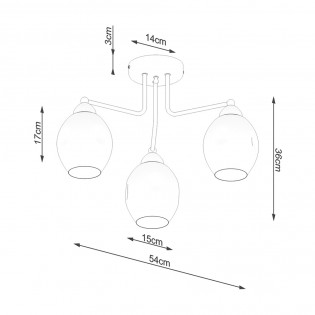 Flush light Fillan (3 Lights)