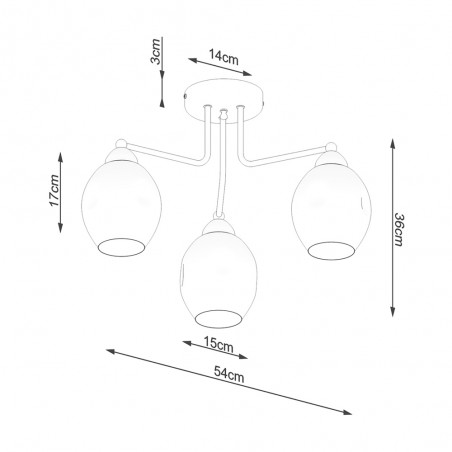 Flush light Fillan (3 Lights)