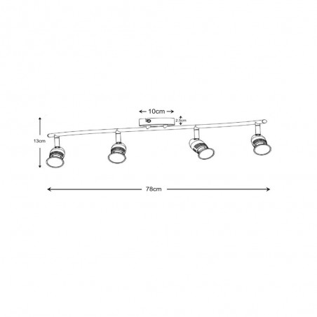 Ceiling Strip Lamp Caro LED (4x5W)