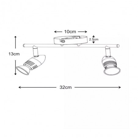 Ceiling Strip Lamp Caro LED (2x5W)