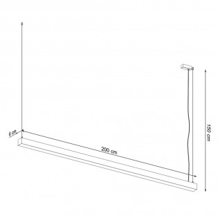 Pinne LED Deckenleuchte Schwarz (50W)