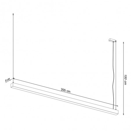 Pinne LED Deckenleuchte Schwarz (50W)