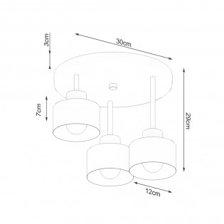 Flush light Savara (3 Lights)