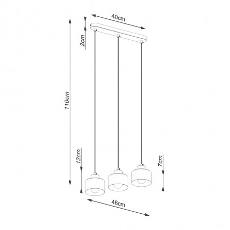Ceiling lamp Savara (3 Lights)