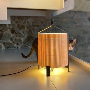 Fanal L Holz Tischlampe