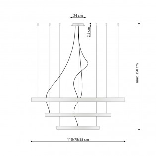 Pendant lamp LED Rio Oro (150W)