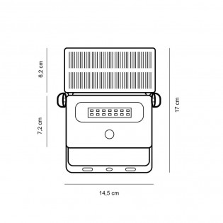 Marlo Solar-LED-Außenstrahler mit Sensor (8W)