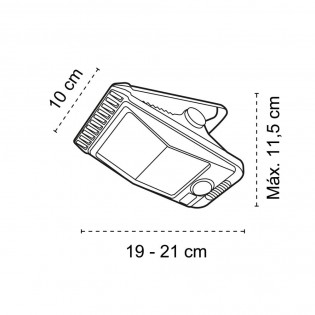 LED solar wall lamp with sensor Ross (3W)