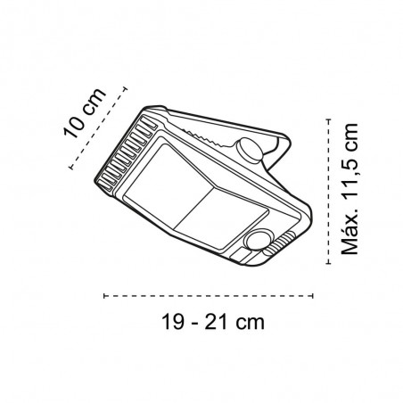 LED solar wall lamp with sensor Ross (3W)