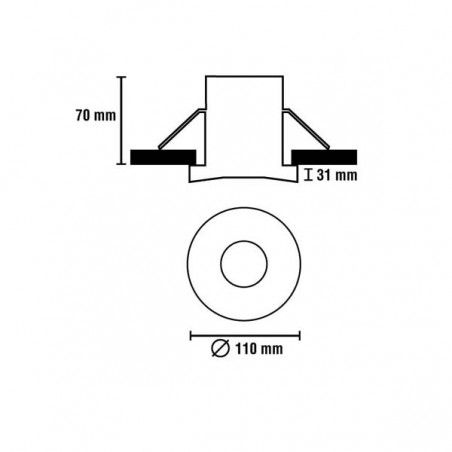 Einbaustrahler ANETO rund