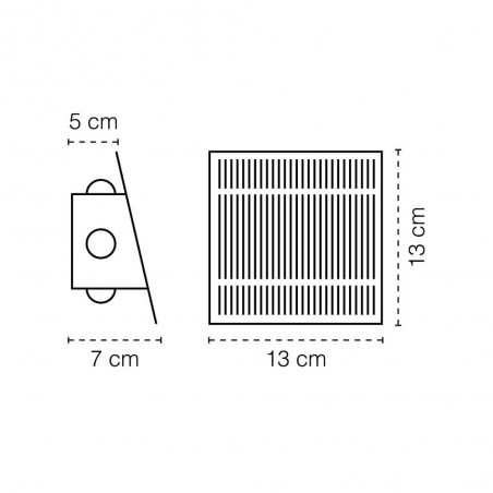 LED solar wall lamp with sensor Tenda 2CCT