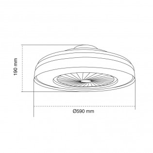 LED-Deckenventilator Landa Braun Dim CCT (40W)