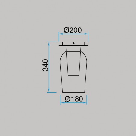 Plafón de techo Nora Madera