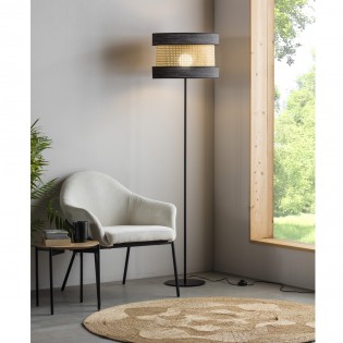 Floor Lamp Takasi Wood Black