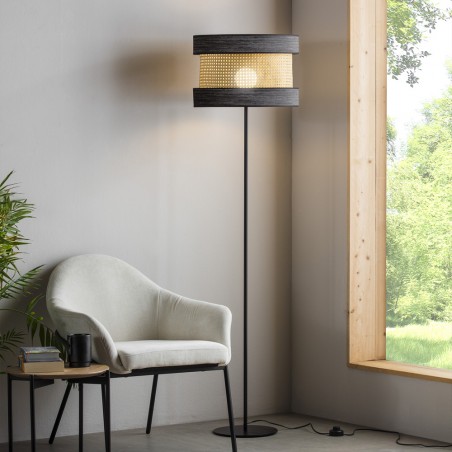 Floor Lamp Takasi Wood Black