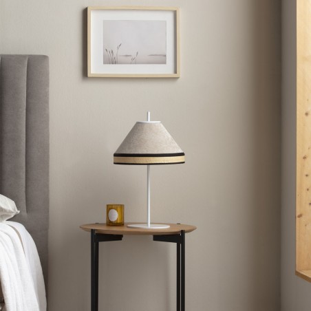 Bedside Table Lamp Aneris Beige