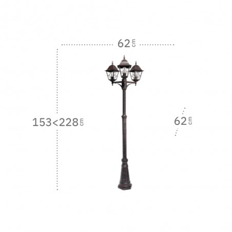 Farola de exterior Bootes (3 Luces)