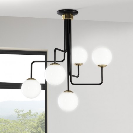 Ceiling Lamp Moteo Black (5 lights)
